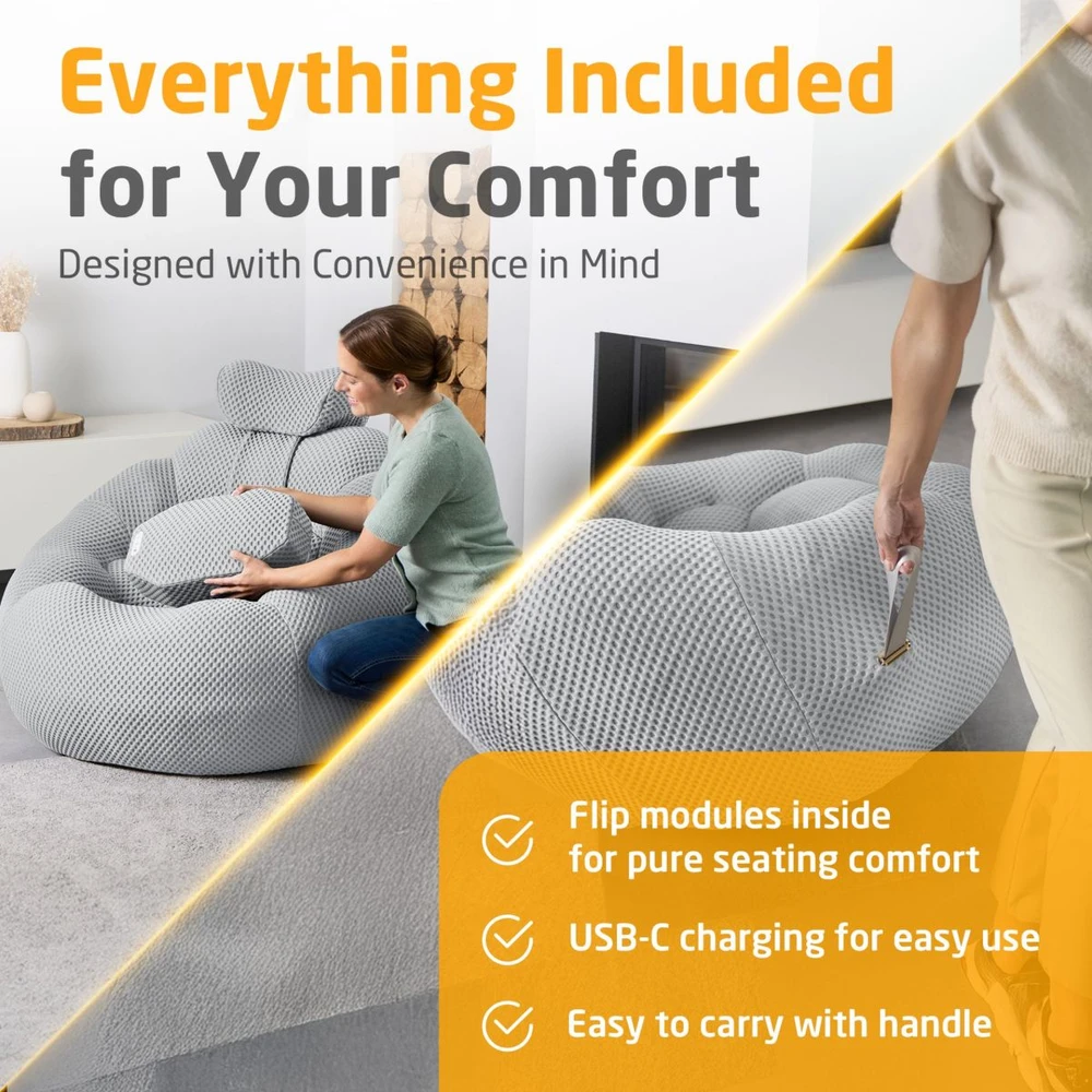 Medisana RS100 Bubble Sofa with Massage Pilkas