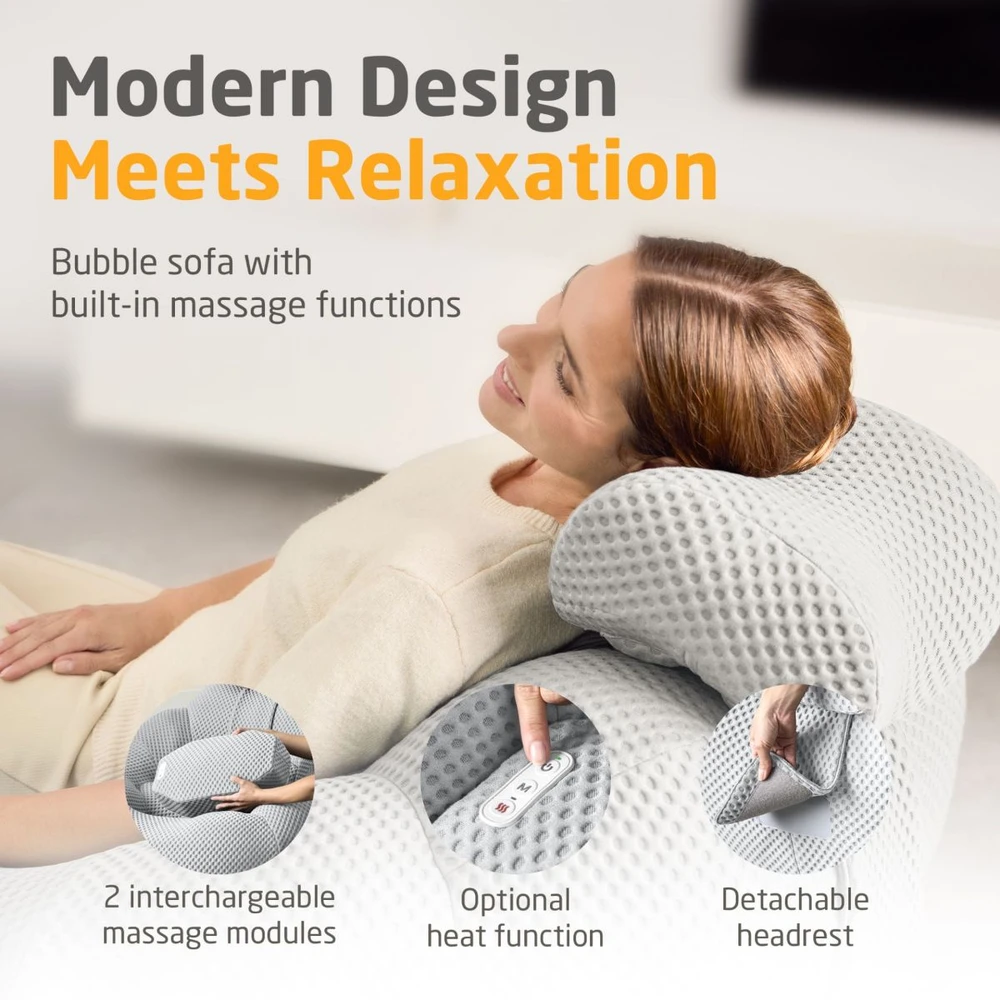 Medisana RS100 Bubble Sofa with Massage Pilkas