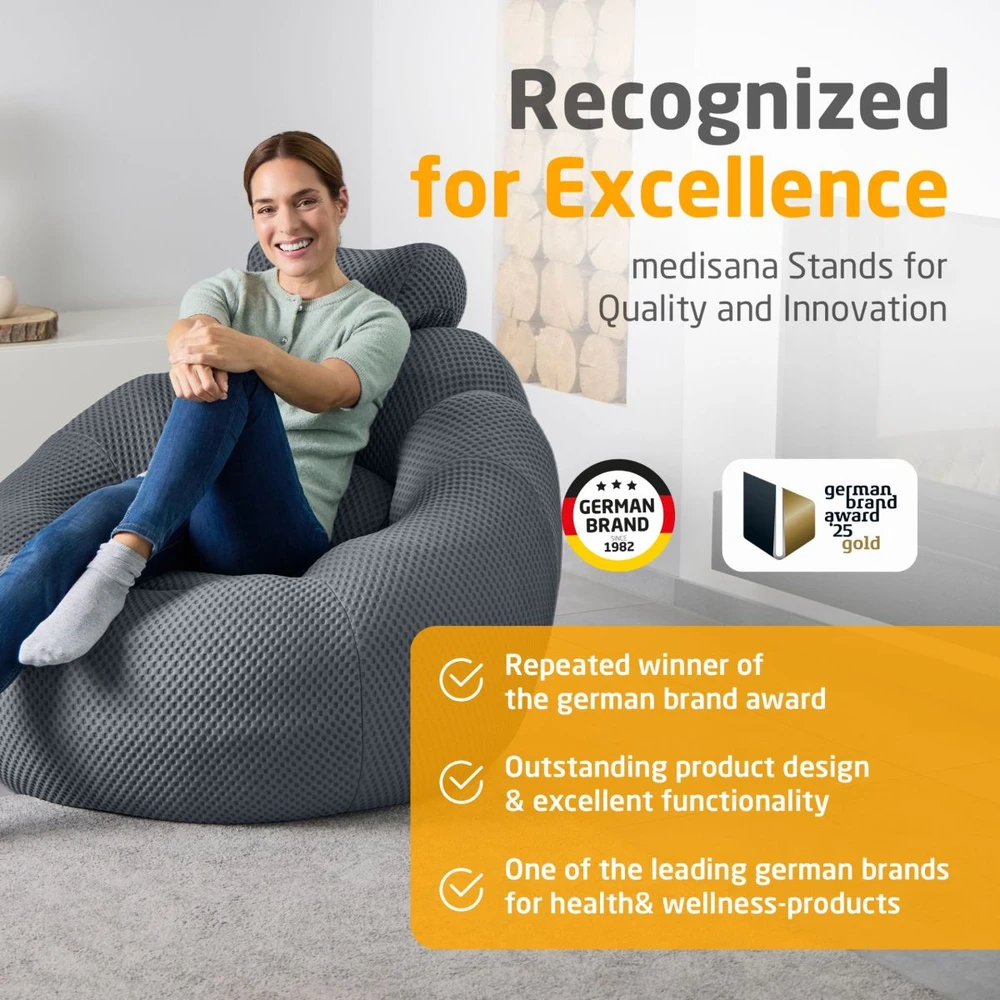 Medisana RS150 Bubble Sofa with Massage Dark pilkas