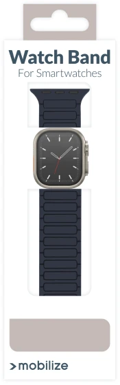Mobilize silikoninė magnetinė laikrodžio apyrankė Apple 42/44/45/49 mm laikrodžiams - Mėlyna
