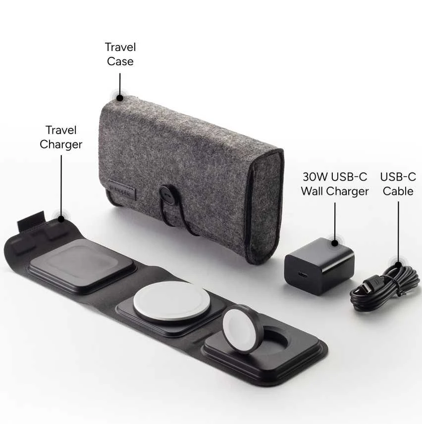 Mophie 3in1 MagSafe įkroviklio komplektas su priedais