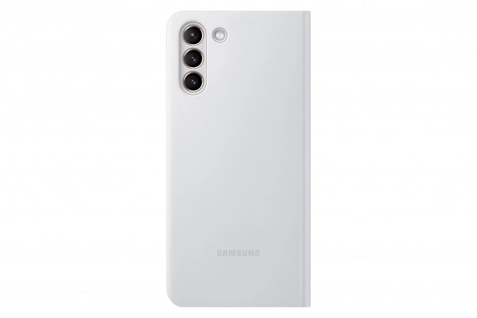Dėklas NG996PJE Smart LED vaizdo dangtelis, skirtas Samsung Galaxy S21 Plus šviesiai pilkas (šviesiai pilkas)