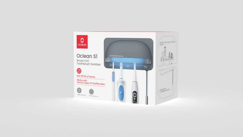 Dantų šepetėlių sterilizatorius Oclean S1 Pilkas New Packaging