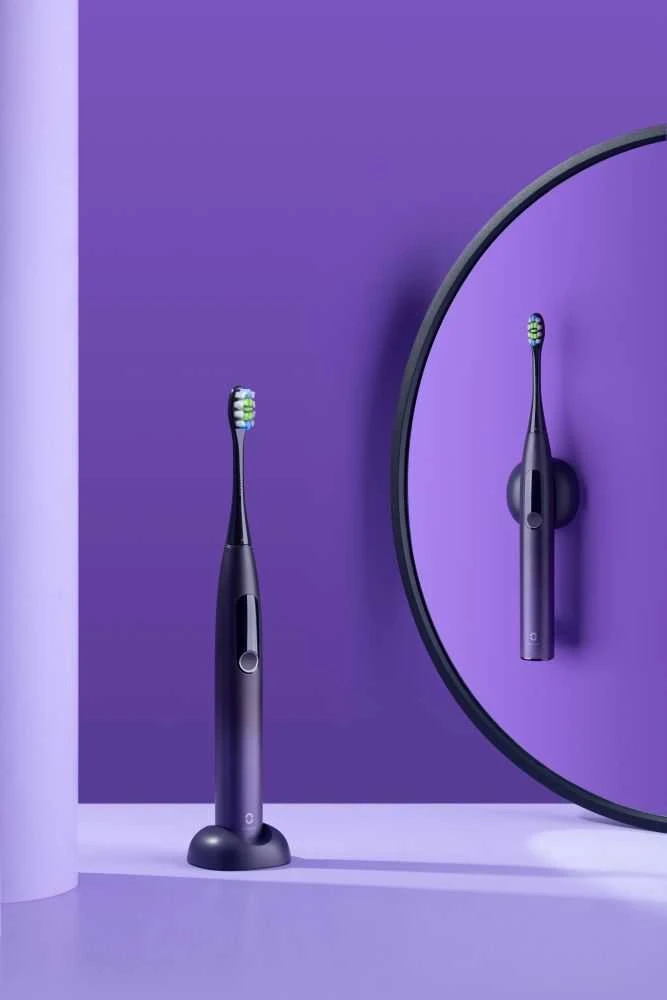 Elektrinis dantų šepetėlis Oclean X Pro, violetinis (Aurora Purple)