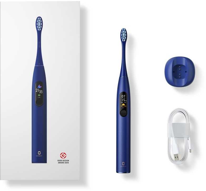 Elektrinis dantų šepetėlis Oclean X Pro, mėlynas (Navy Blue)