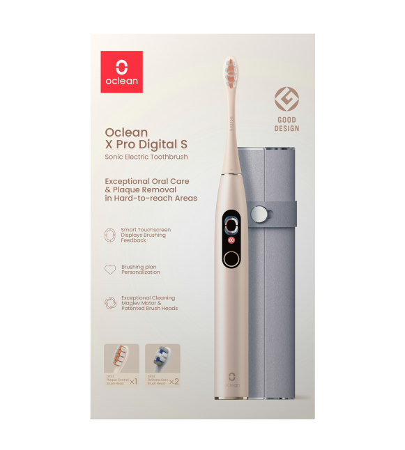 Oclean X Pro Digital S Elektrinis dantų šepetėlis, Rožinis