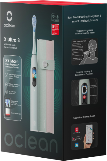 Oclean X Ultra S Elektrinis dantų šepetėlis, Žalias