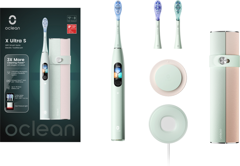 Oclean X Ultra S Elektrinis dantų šepetėlis, Žalias
