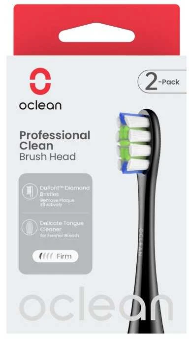 Dantų šepetėlis Oclean Professional Clean brush head P1C5 B02 2pcs Juodas
