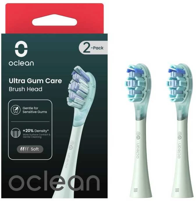 Dantų šepetėlis Oclean Ultra Gum Care Šepetėlio galvutė 2-PK UG01 G02 Žalias