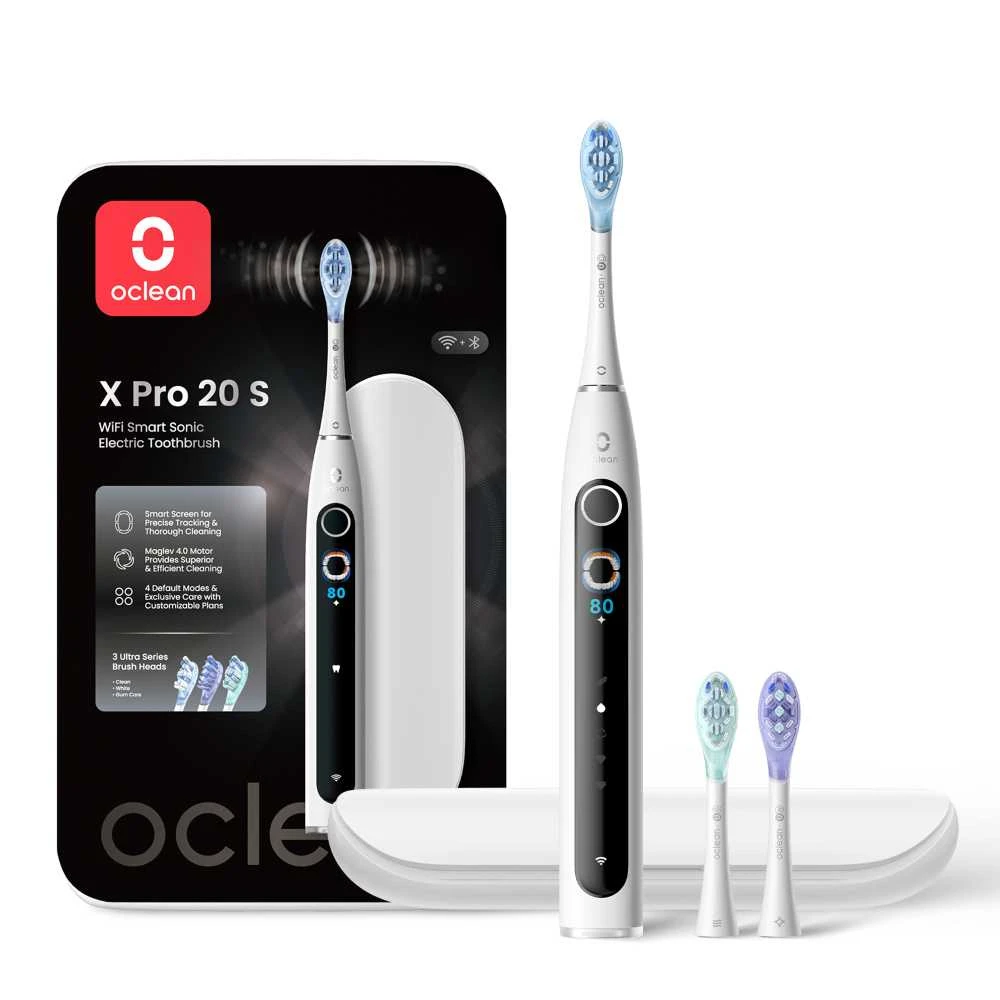 Oclean X Pro 20 S dantų šepetėlis su ekrano rodmenimis
