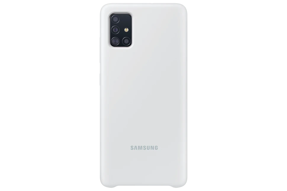 PA515TWE Silikoninis dėklas skirtas Samsung Galaxy A51 (Baltas)