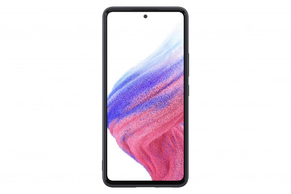 Dėklas Samsung Galaxy A53 5G silikoninis dangtelis Juodas Juodas