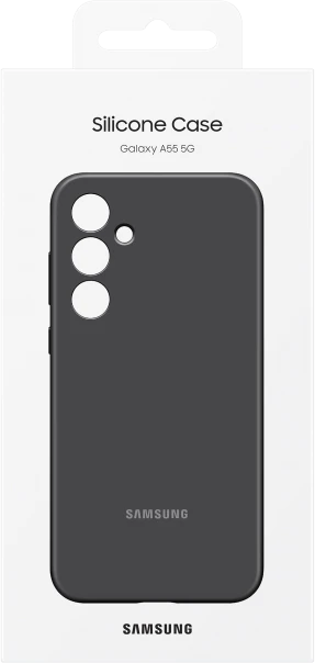 Dėklas PA556TBEGWW Silicone case for Samsung Galaxy A55 Juodas (Juodas)