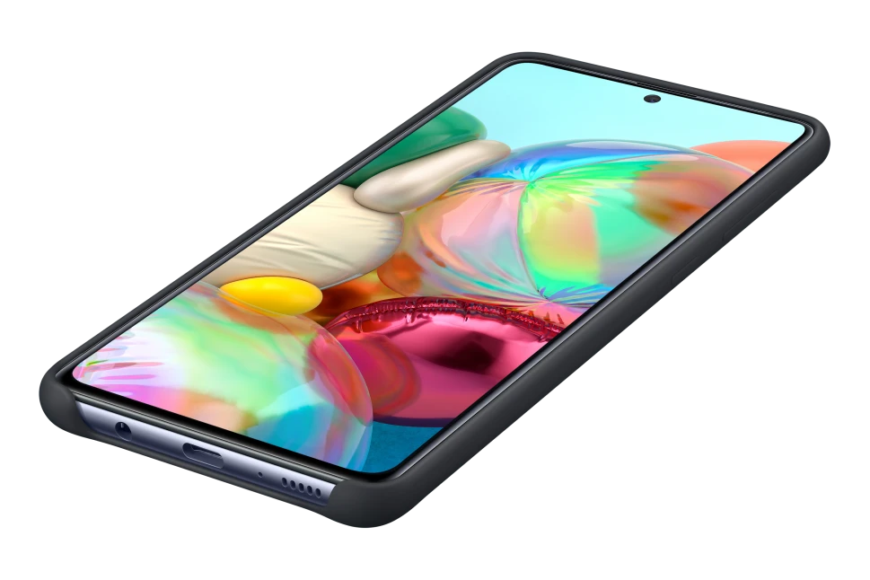Dėklas Samsung Galaxy A71 Silikoninė Nugarėlė Juoda