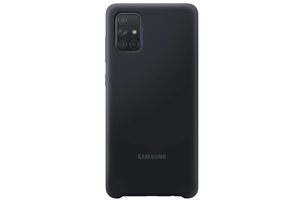 Dėklas Samsung Galaxy A71 Silikoninė Nugarėlė Juoda
