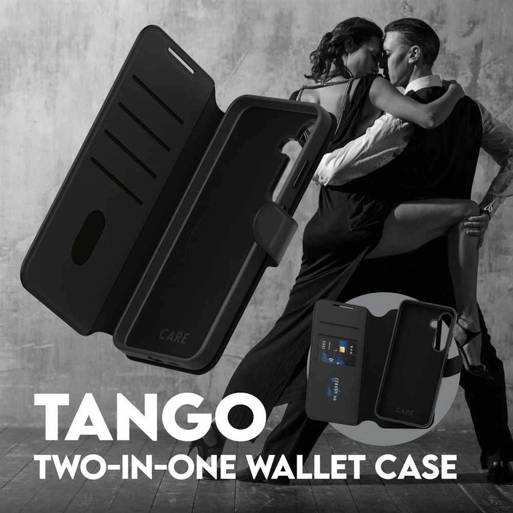 Dėklas Panzer Glass CARE by PanzerGlass Feature Case Tango Du viename piniginė Qi Suderinamas Samsung Galaxy S25 Plus, Juodas