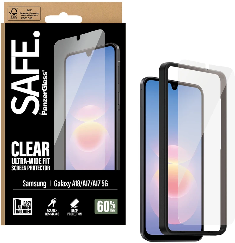 Panzer Glass Ekrano Apsauga - PanzerGlass SAFE Samsung Galaxy A18/A17 Skaidri