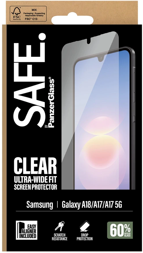 Panzer Glass Ekrano Apsauga - PanzerGlass SAFE Samsung Galaxy A18/A17 Skaidri