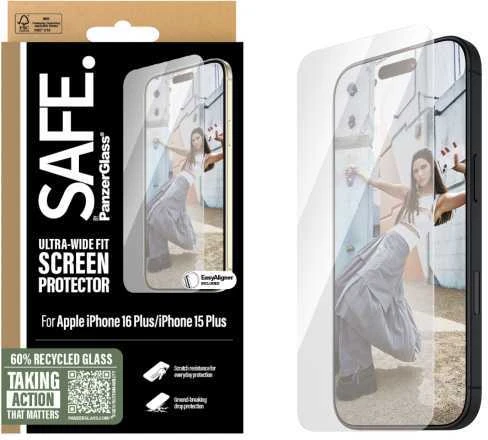 Panzer Glass PanzerGlass Ekrano apsauga | Apple | iPhone 16 Plus | Stiklas | Skaidrus | Itin platus pritaikymas