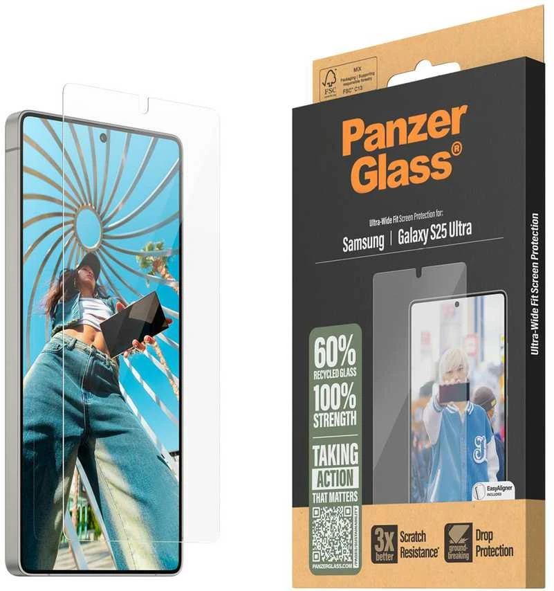 Panzer Glass „PanzerGlass“ ekrano apsauga „Samsung Galaxy S25 Ultra“ itin plataus kampo, permatoma