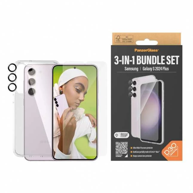 Panzer Glass PanzerGlass ekrano apsauga, skirta Samsung Galaxy S24+ 5G dėklui, draugiška (skaidri)