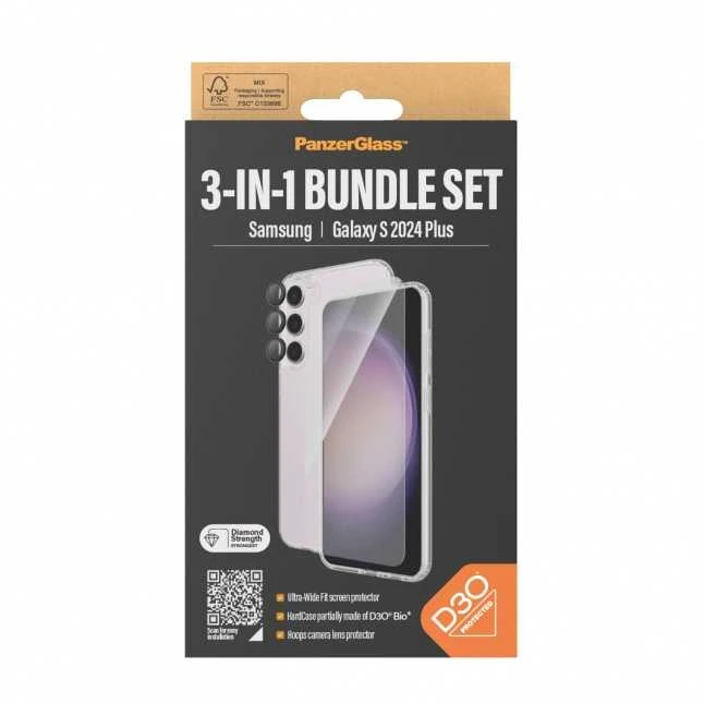 Panzer Glass PanzerGlass ekrano apsauga, skirta Samsung Galaxy S24+ 5G dėklui, draugiška (skaidri)