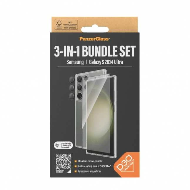 Panzer Glass PanzerGlass ekrano apsauga, skirta Samsung Galaxy S24 Ultra 5G dėklui, draugiška (skaidri)