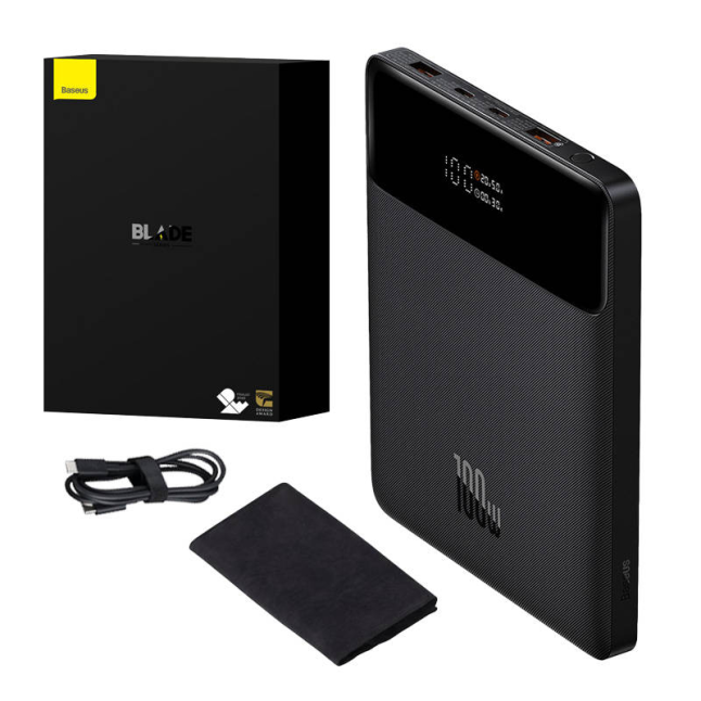 Powerbank Baseus Blade 20000mAh 100W (juoda)