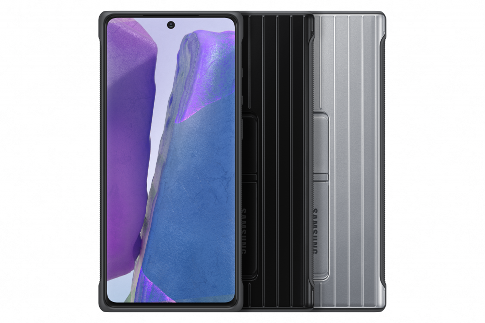 Apsauginis stacionarus dėklas, skirtas „Samsung Galaxy Note 20/Note 20 5G“ (sidabrinis)