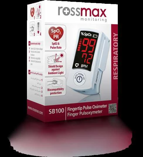 Kraujospūdžio matuoklis Rossmax SB100 Pulsoksimetras pirštų galiukas