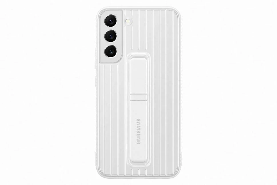 RS906CWE apsauginis stovimas dangtelis, skirtas Samsung Galaxy S22 Plus, Baltas (Baltas)