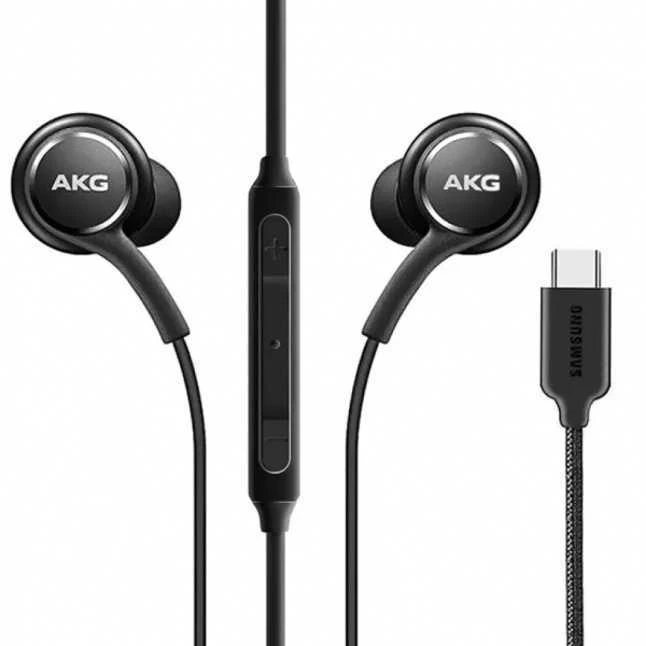 AUSINĖS SAMSUNG AKG USB-C JUODOS
