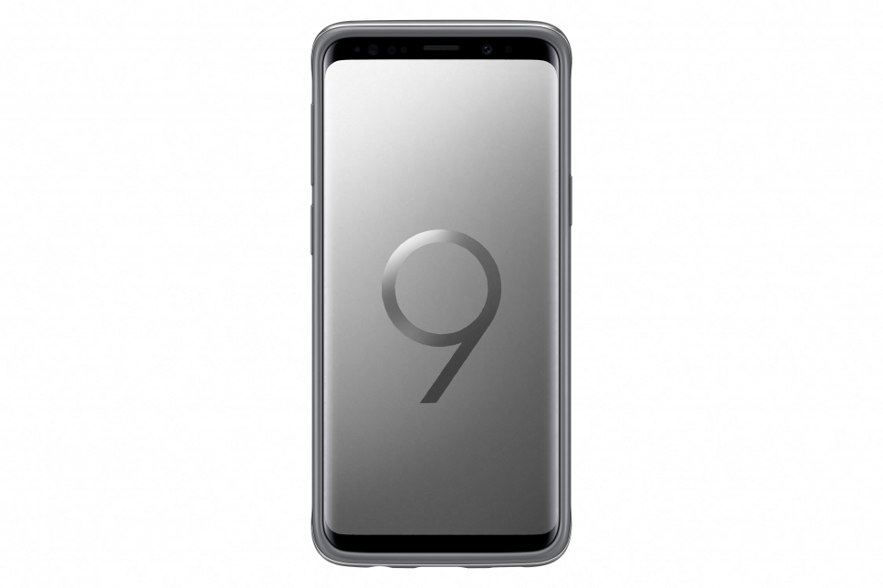 Samsung Galaxy S9 Apsauginis stovintis dėklas (Sidabrinis)