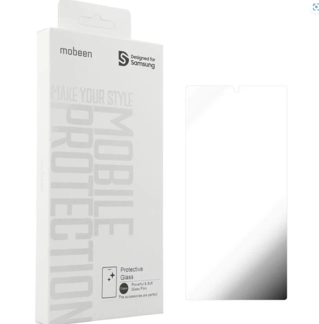 „Samsung TTS928AEATW Mobeen“ grūdinto stiklo popieriaus paketas BY S24 ULTRA (skaidrus)