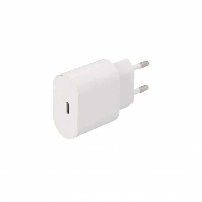 SEEK TOTI 20W Type-C PD Wall Fast Charger with Type-C to Type-C, 1 m PVC Data Cable 3A, Baltas