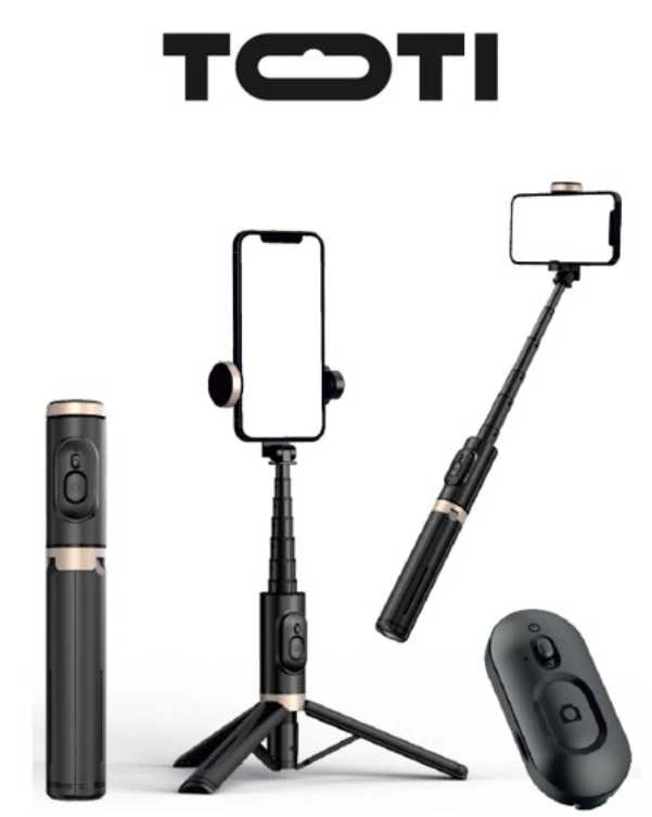 SEEK TOTI asmenukių lazda su paslėpto dizaino stabiliu trikoju Q12, Juodas