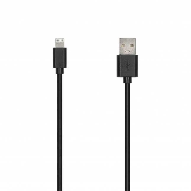 SEEK TOTI USB-A to Lightning, 2m PVC Data Cable 2A (non-MFI), Juodas