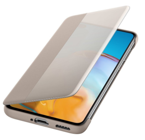 Dėklas Smart View Flip dangtelis, skirtas Huawei P40 (Khaki)