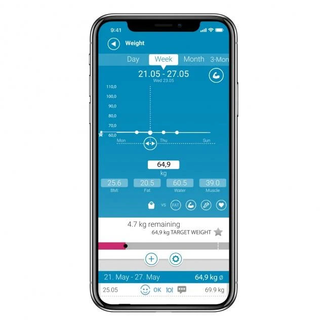 Medisana BS 600 Connect WiFi kūno analizės svarstyklės (baltas)