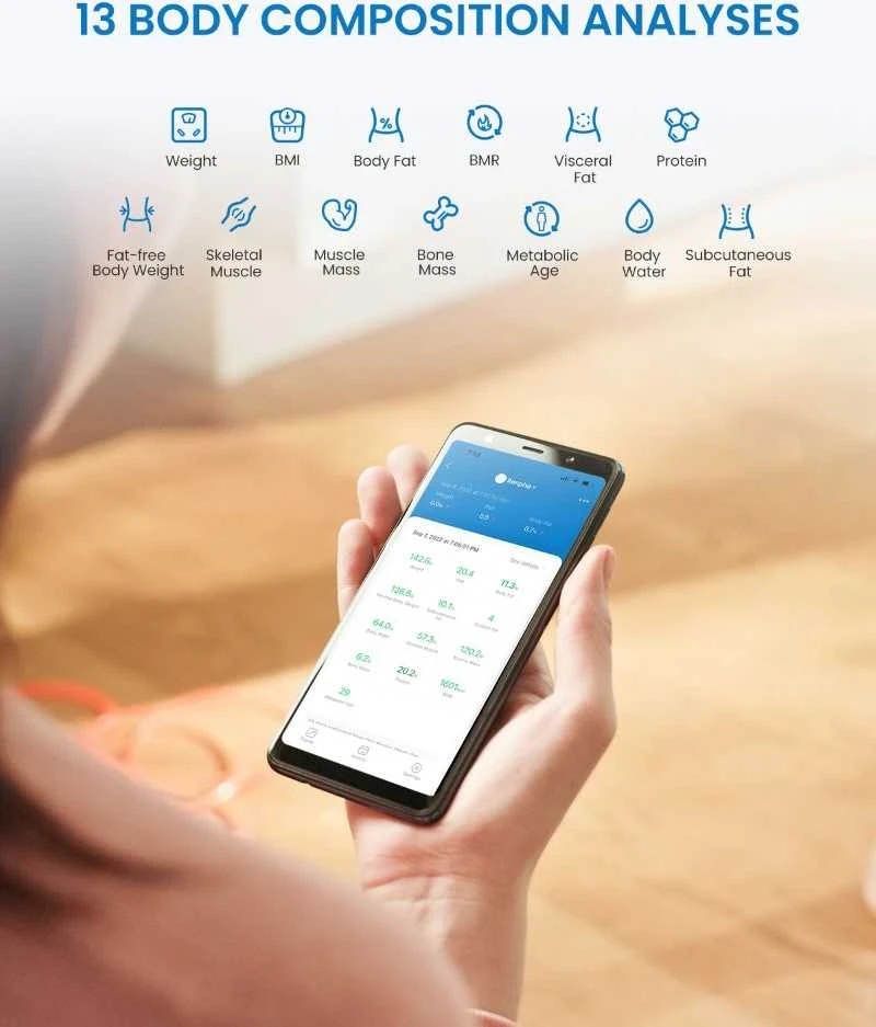 Svarstyklės RENPHO Elis Solar 2 Smart Scale Juodas