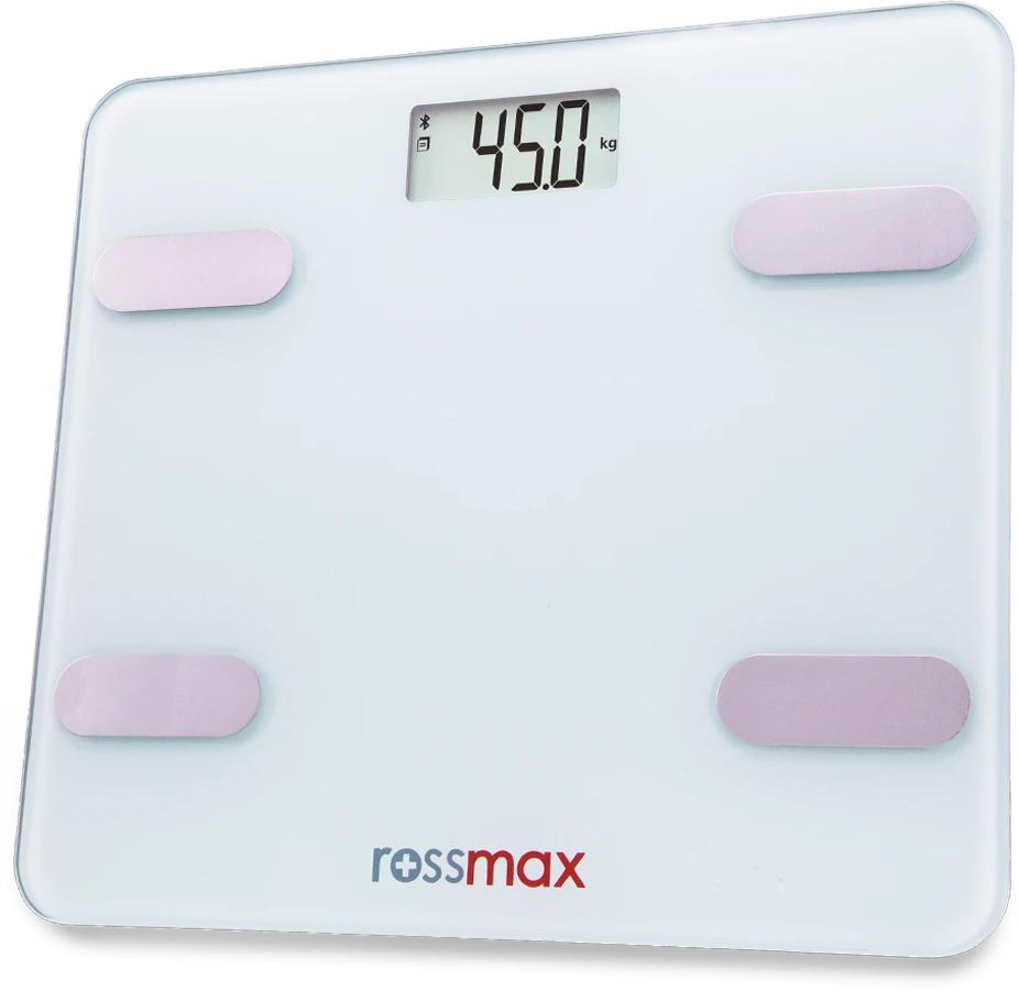 ROSSMAX WF262 kūną analizuojančios svarstyklės su Bluetooth aprašymas - Prekės nuotrauka
