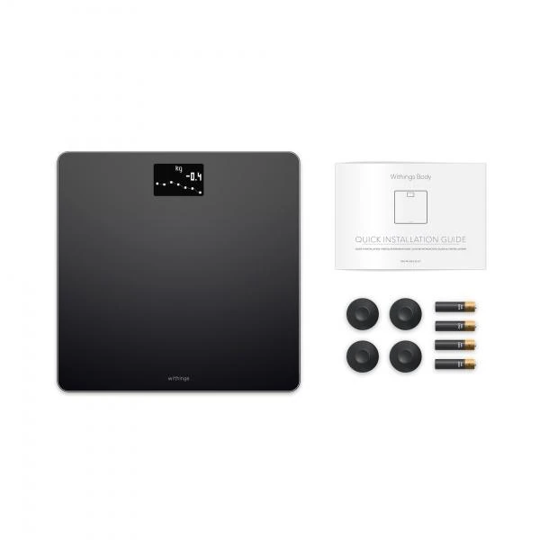 Withings Body išmaniosios svarstyklės, juodos spalvos (WBS06-Black-All-Inter)