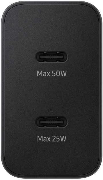 T5020XBEGEU Samsung 50W Power Adapteris DuoType-C, USB, Juodas