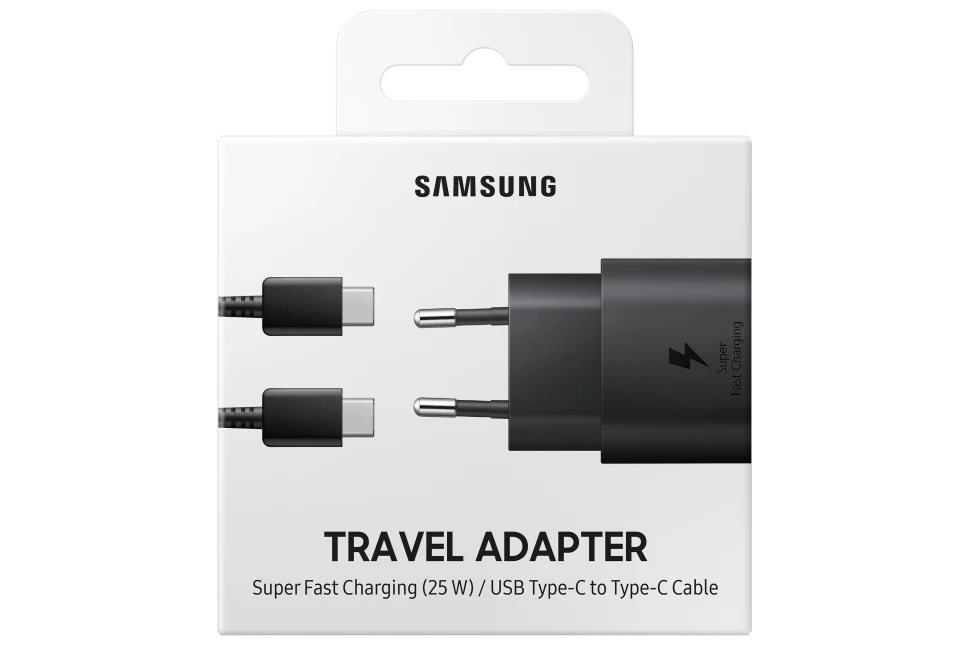 TA800NBE Samsung 25W Travel Adapteris (be laido) Juodas (Juodas)