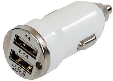 Toti T-CC22 Dual USB Car Charger with lightning cable 2.1A (Baltas)