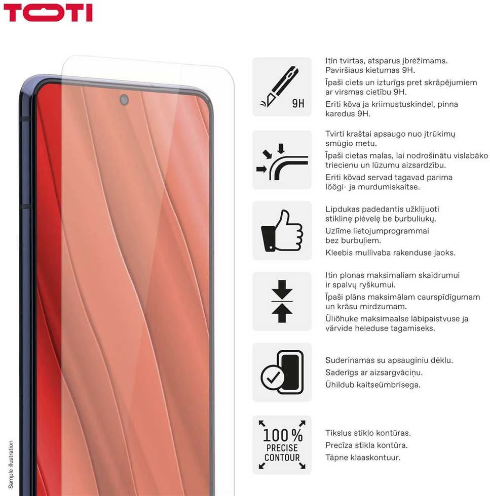 Toti TEMPERED glass 2D screen protector for Samsung Galaxy A26/A16//A17/A18, Transparent