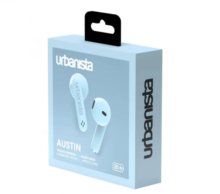 Belaidės ausinės Urbanista Austin, žydros spalvos