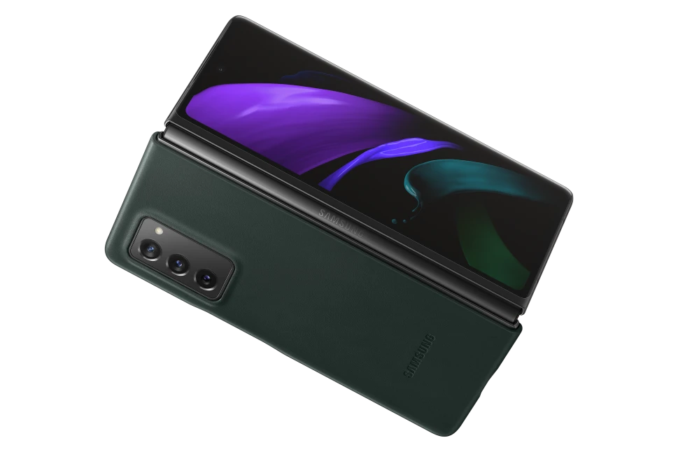 Dėklas VF916LGEGEU odinis dangtelis, skirtas Samsung Galaxy Z Fold2 (žalias)