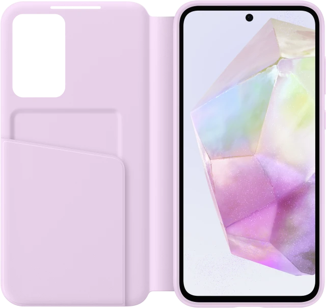 ZA356CVEGWW Smart View piniginės dėklas, skirtas Samsung Galaxy A35 Lavender (Lavender)